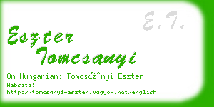 eszter tomcsanyi business card